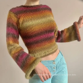 Vintage Short Tie-Dye Strickpullover